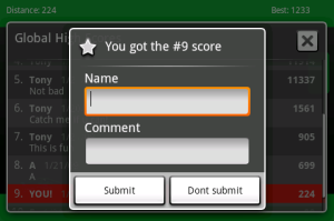 ScoreNinja - New Score dialog