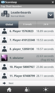 Scoreloop Leaderboard